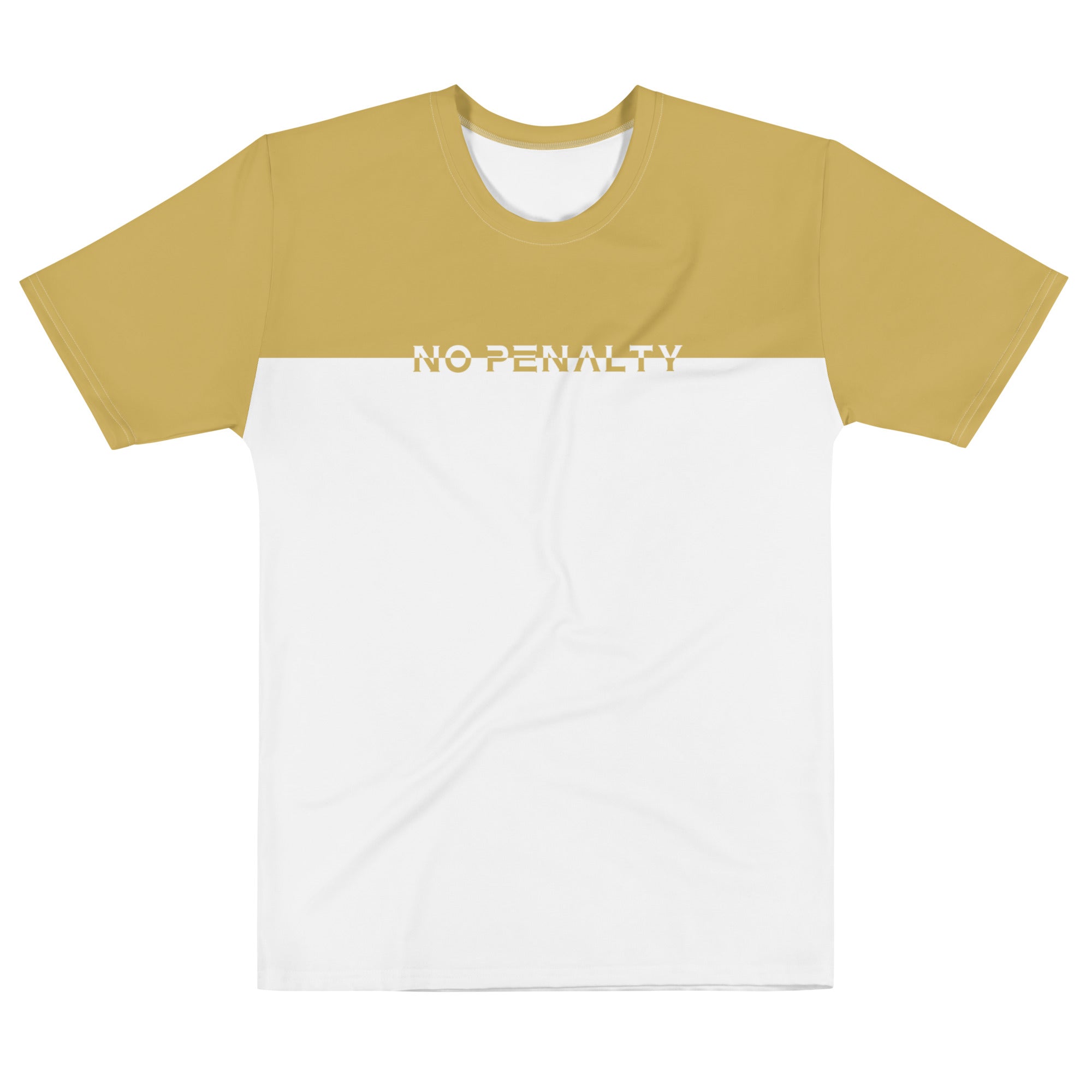 No64黄土色×白 ツートンカラーTシャツ【ユニセックス】