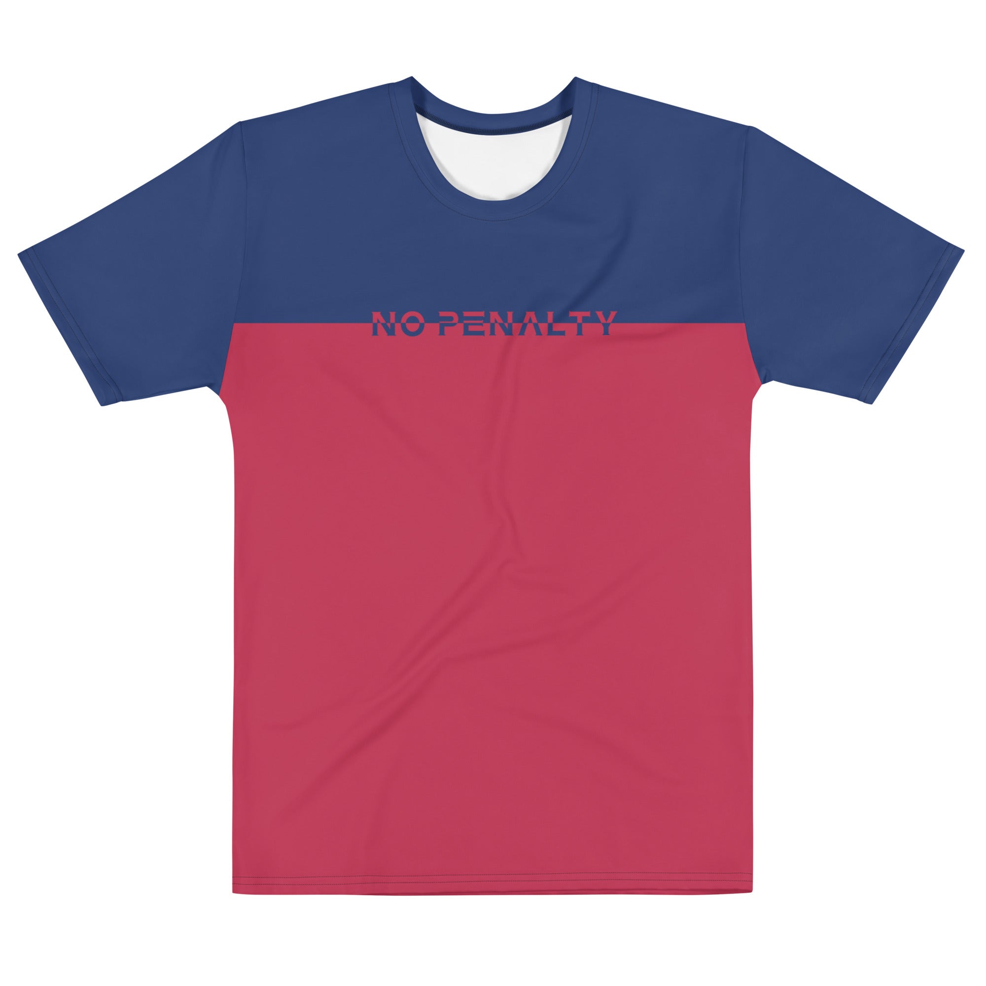 No151紺×濃赤 ツートンカラーTシャツ【ユニセックス】