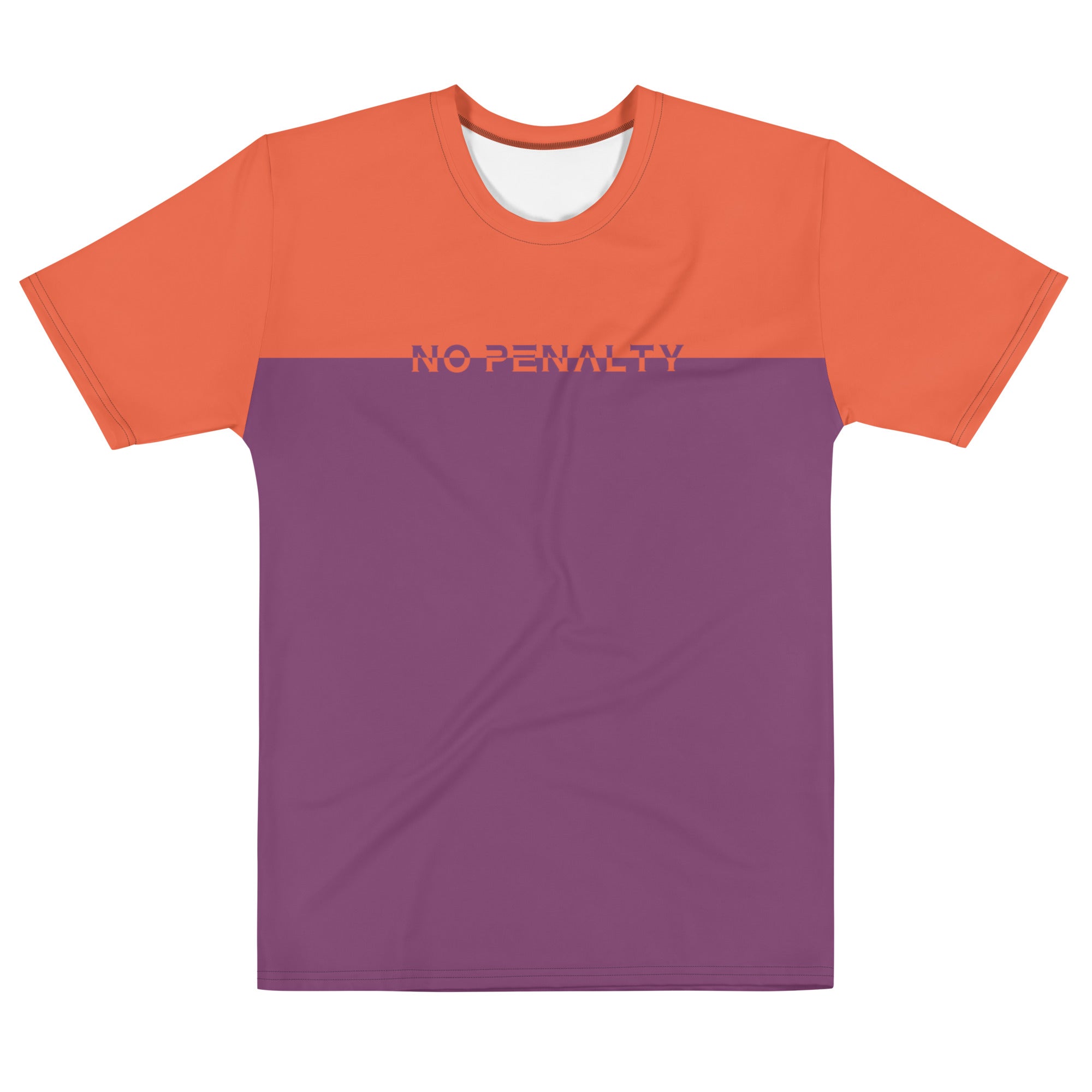 No141オレンジ×紫 ツートンカラーTシャツ【ユニセックス】