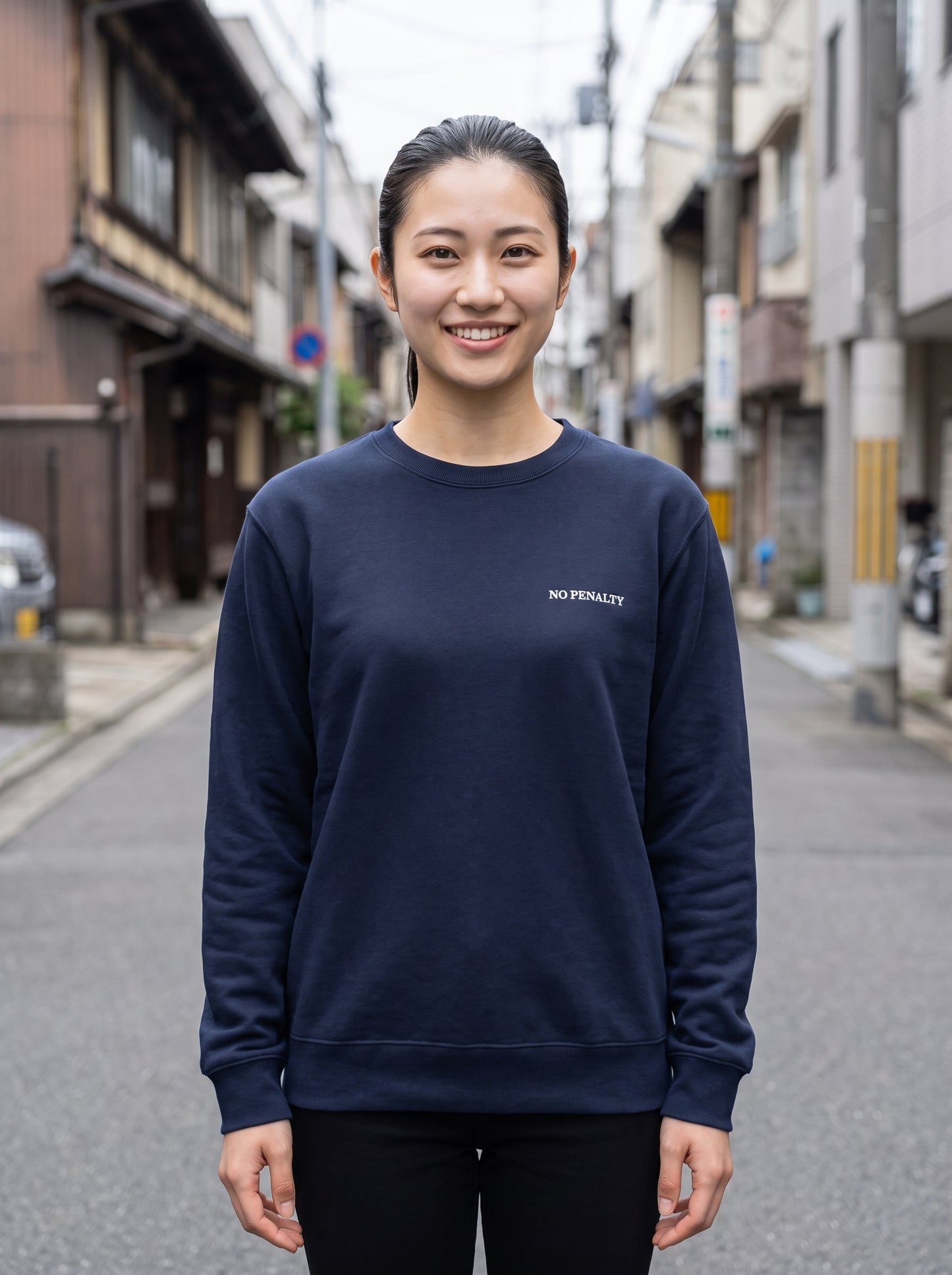 ネイビーボディの着用イメージ