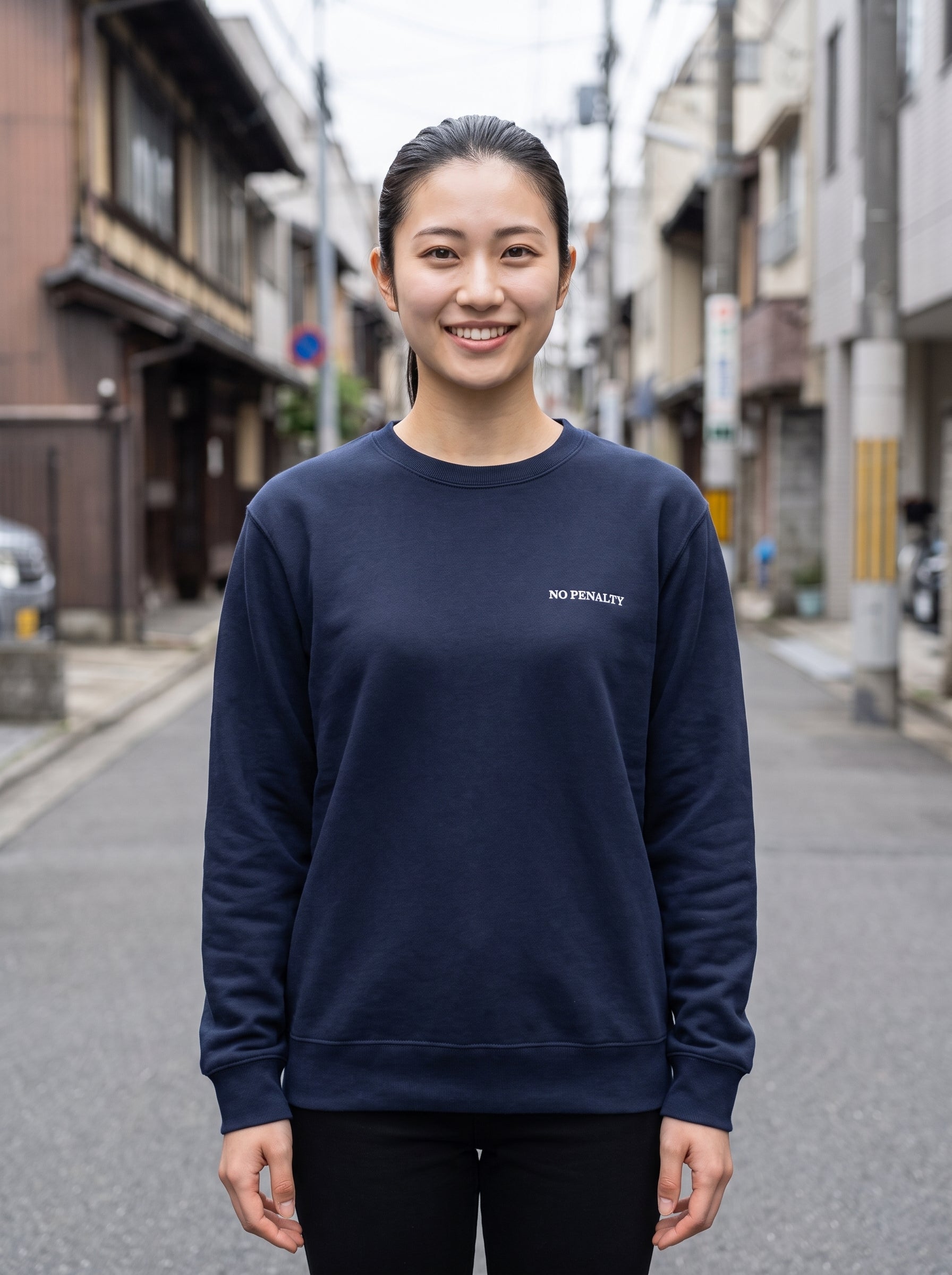 ネイビーボディの着用イメージ