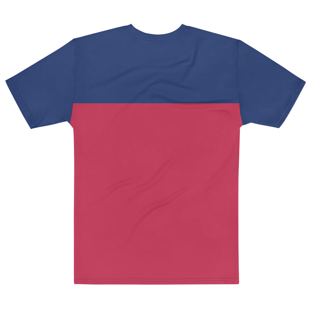 No151紺×濃赤 ツートンカラーTシャツ【ユニセックス】
