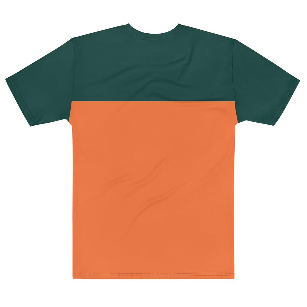 No144緑×オレンジ ツートンカラーTシャツ【ユニセックス】