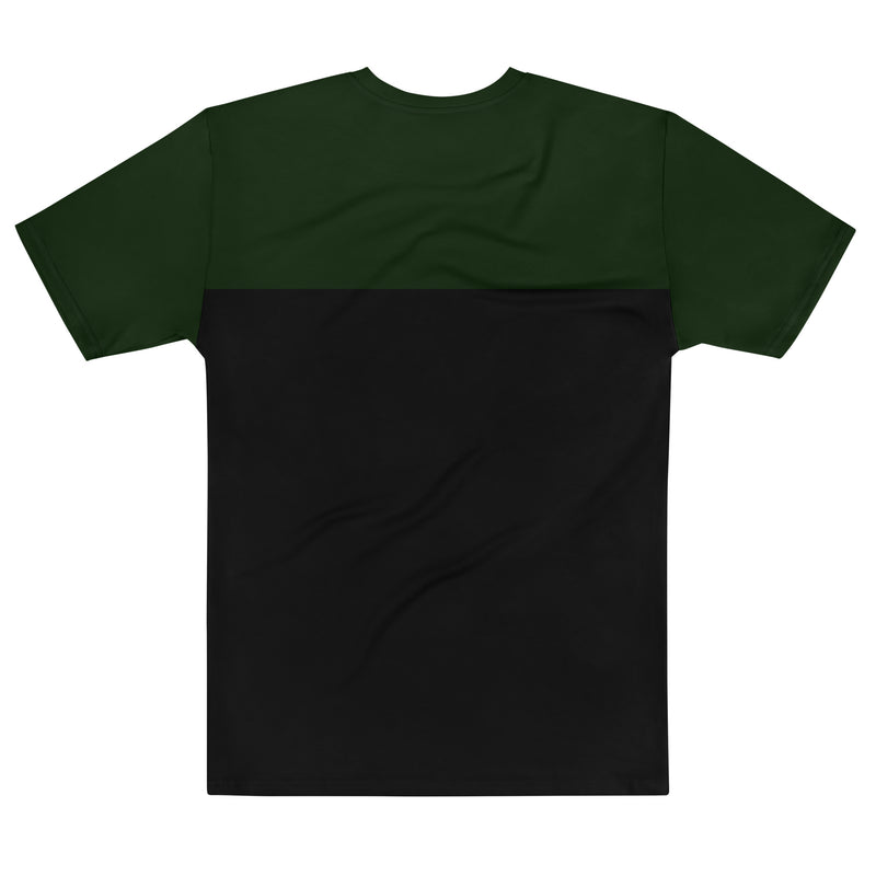 No140深緑×黒 ツートンカラーTシャツ【ユニセックス】