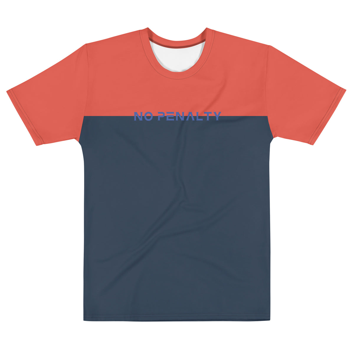 No74オレンジ×紺 ツートンカラーTシャツ【ユニセックス】 No74オレンジ×紺 ツートンカラーTシャツ【ユニセックス】