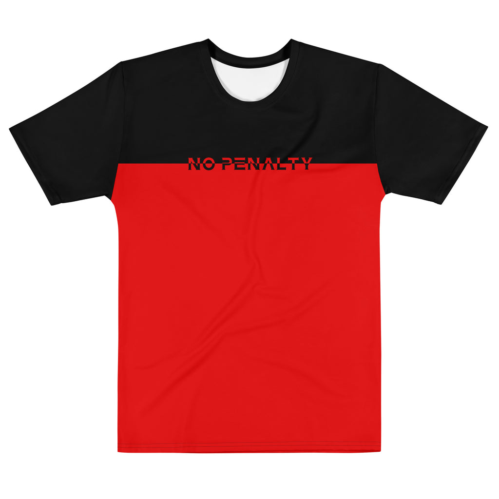 No104黒×紅色 ツートンカラーTシャツ【ユニセックス】
